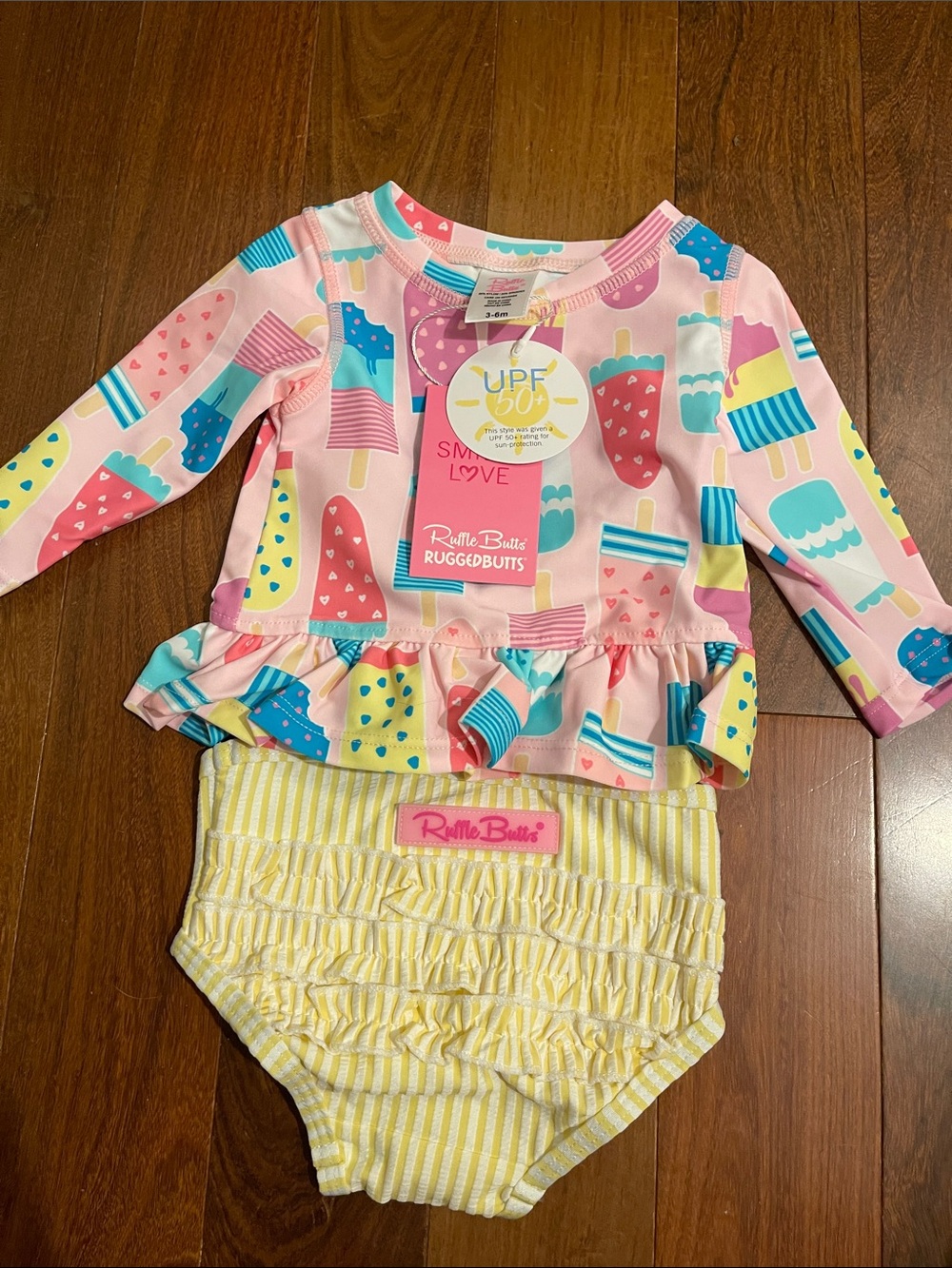 NWT Ruffle Butts Swimwear UPF Protection